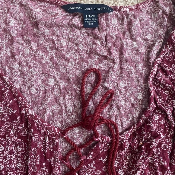 American Eagle Printed Babydoll Top - Picture 3 of 4